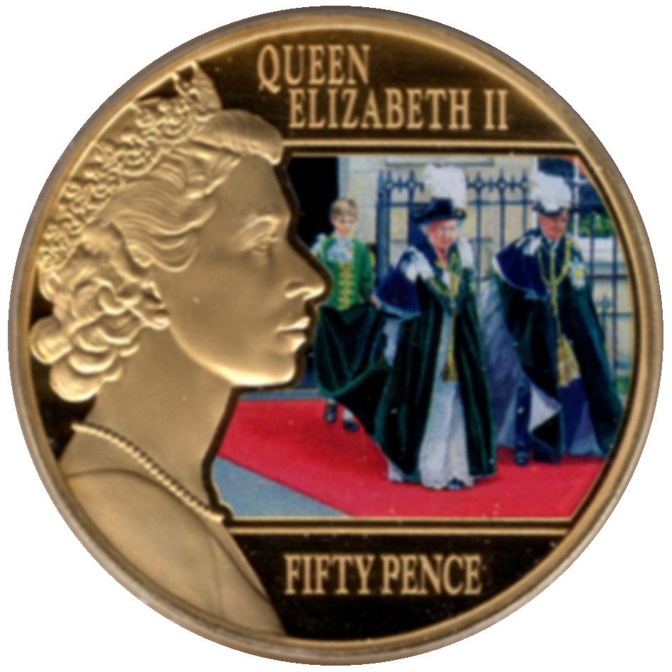 Jersey 50 Pence - Elizabeth II Order of the Thistle