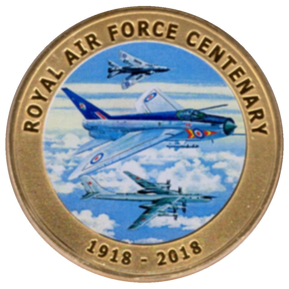 Jersey 50 Pence - Elizabeth II Royal Air Force Centenary - English Electric Lightning