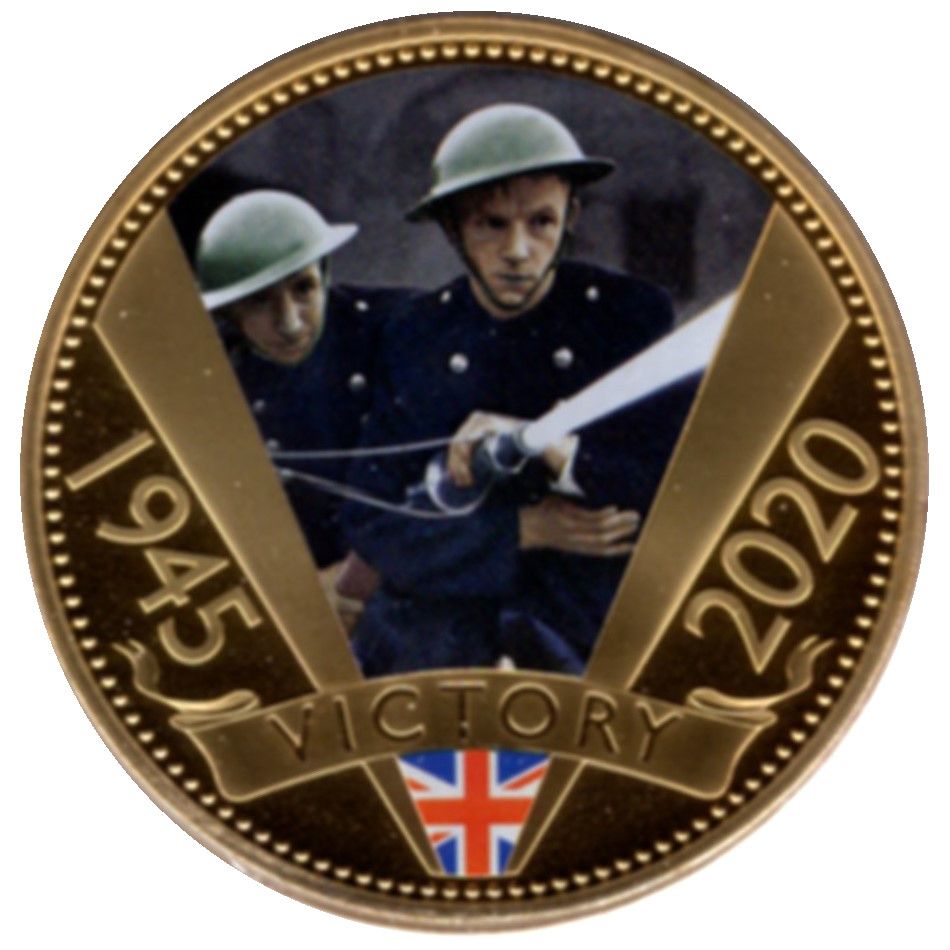 Jersey 50 Pence - Elizabeth II VE Day - Firefighters