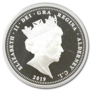 Alderney 25 Pounds - Elizabeth II The 50th Anniversary of Concorde obverse