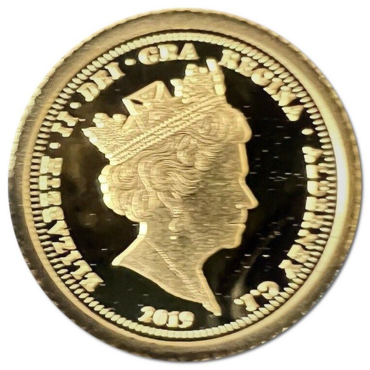 Alderney 5 Pounds - Elizabeth II The 200th Anniversary of Queen Victoria; Gold Proof obverse