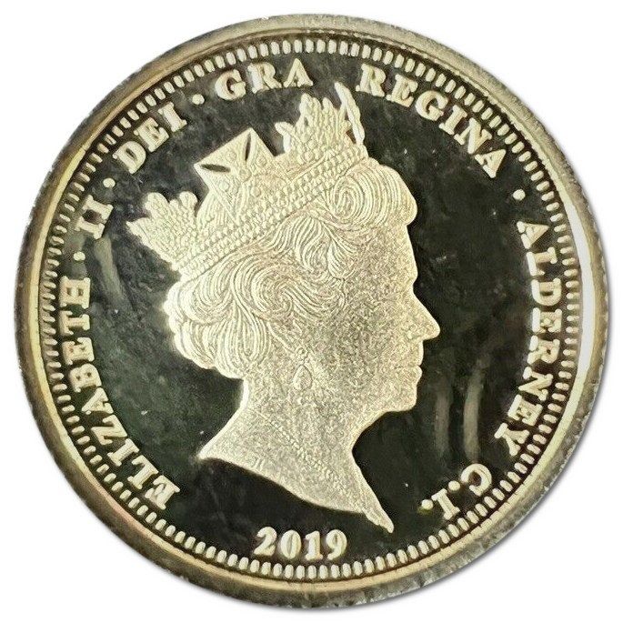 Alderney ¼ Sovereign - Elizabeth II The 200th Anniversary of Queen Victoria obverse