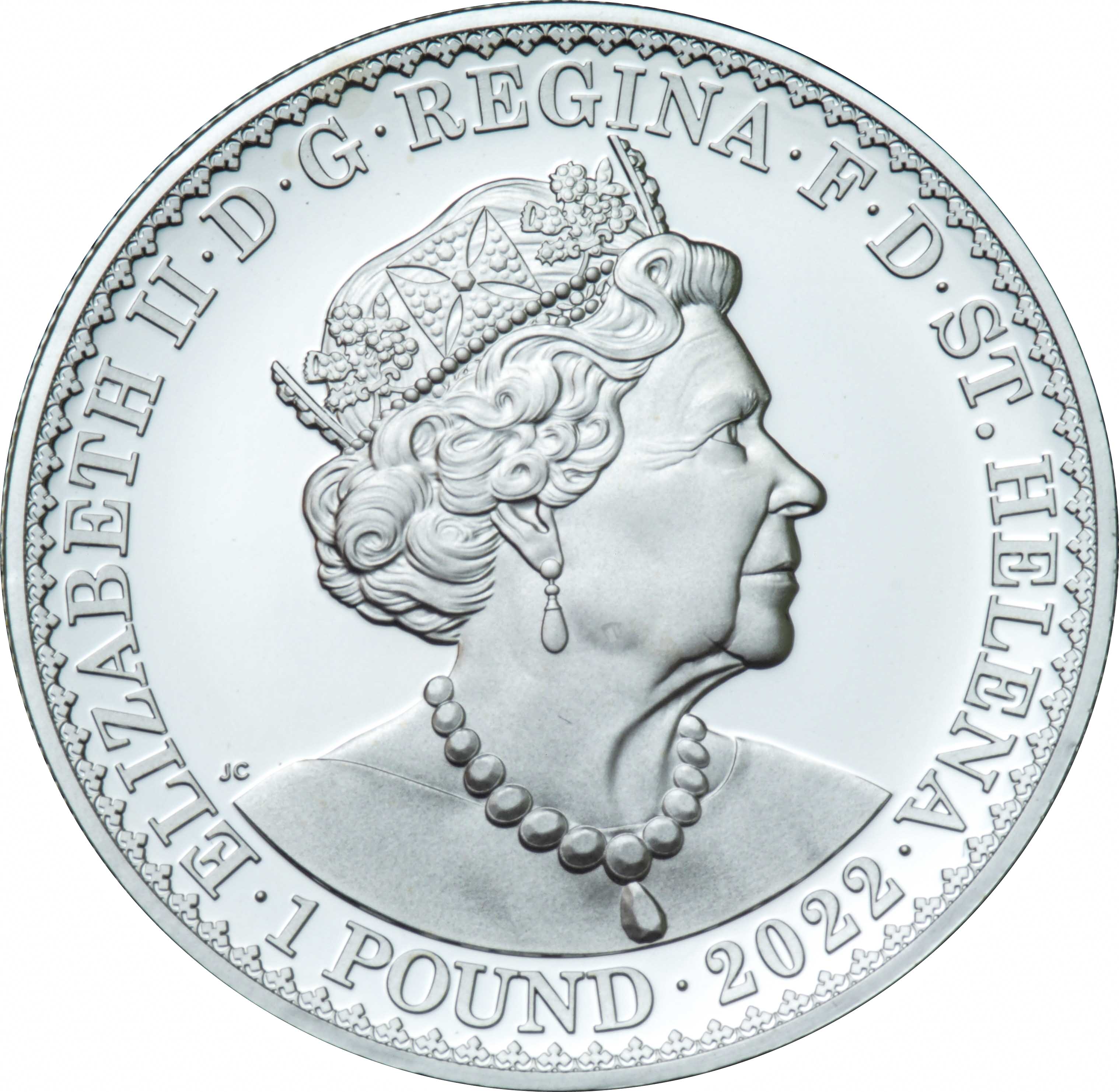 Saint Helena 1 Pound - Elizabeth II Gothic Victoria Crown obverse