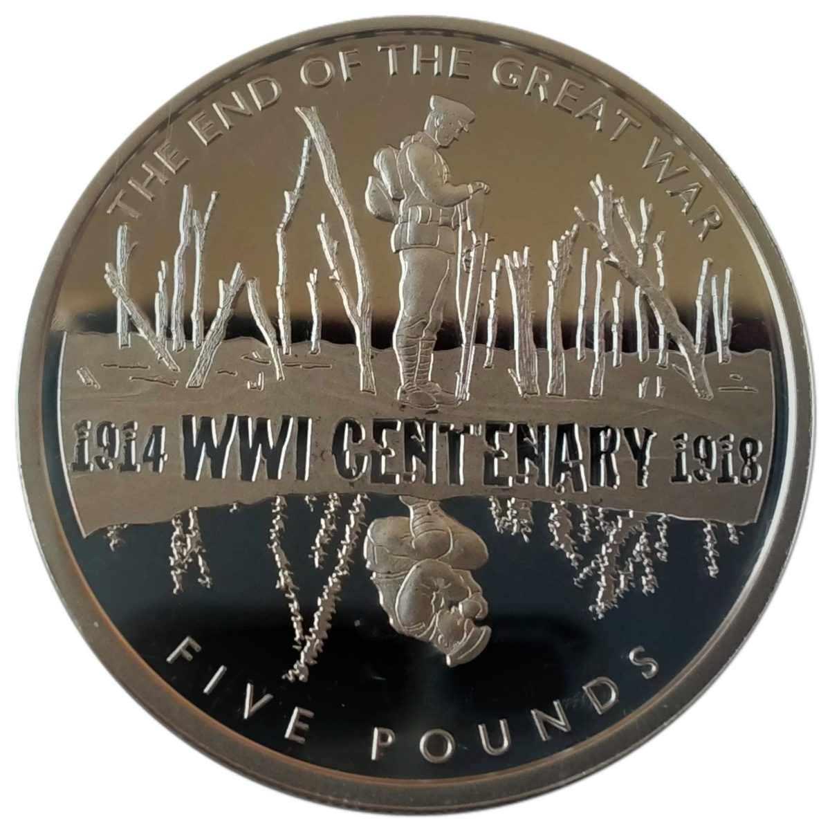 Alderney 5 Pounds - Elizabeth II End of Great War