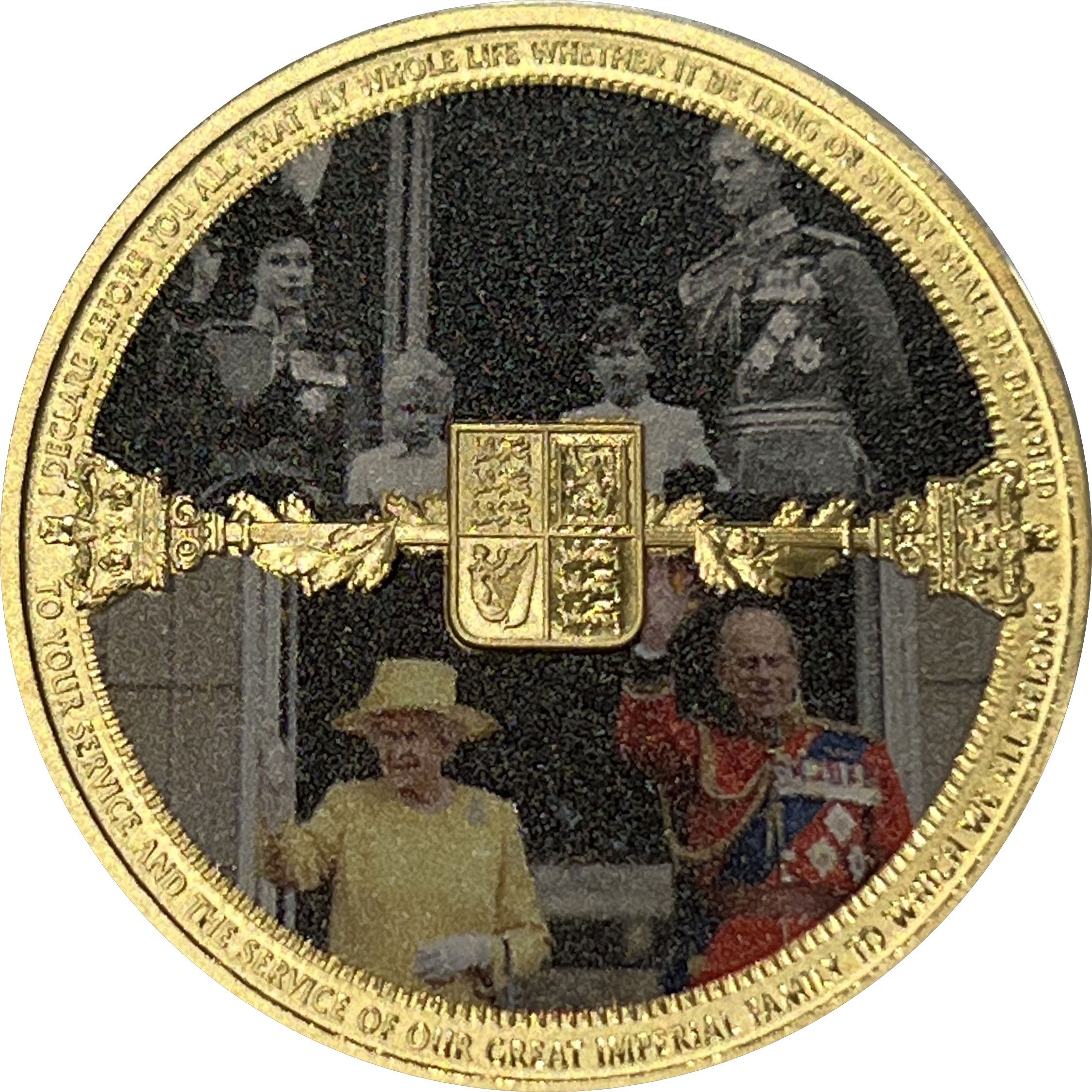 Gibraltar 1 crown - Elizabeth II Platinum Jubilee - A Lifetime of Duty