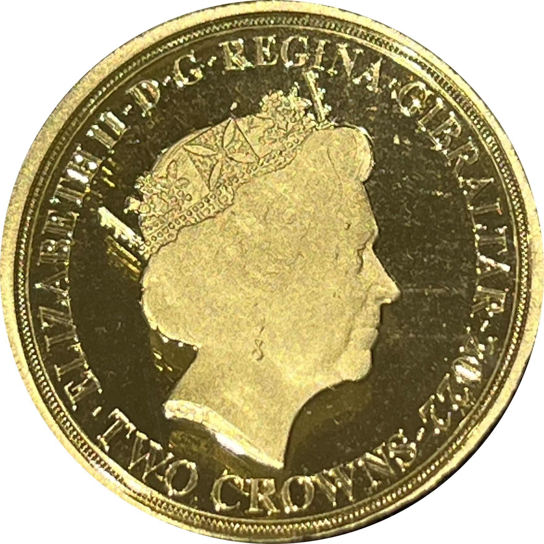 Gibraltar 2 Crowns - Elizabeth II Platinum Jubilee - 70 years of Duty obverse