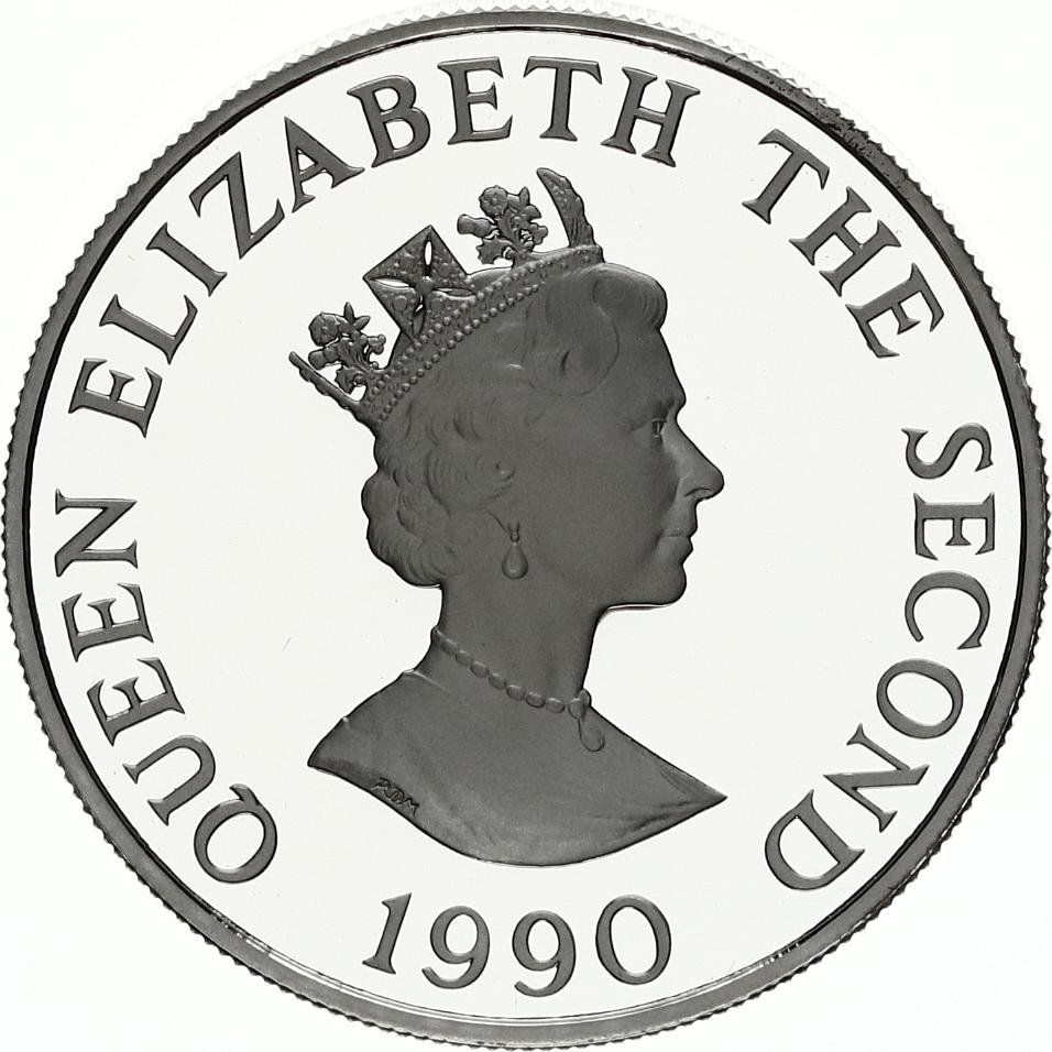 Alderney 2 Pounds - Elizabeth II Queen Mother's 90th Birthday; Silver Piedfort obverse