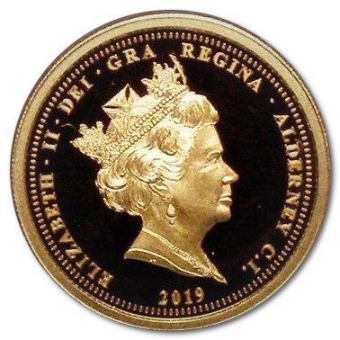 Alderney ½ Sovereign - Elizabeth II The 200th Anniversary of Queen Victoria obverse