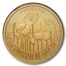 Alderney 1 Sovereign - Elizabeth II Remembrance 2018; Gold