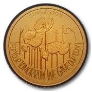 Alderney 1 Sovereign - Elizabeth II Remembrance 2018; Gold Piedfort