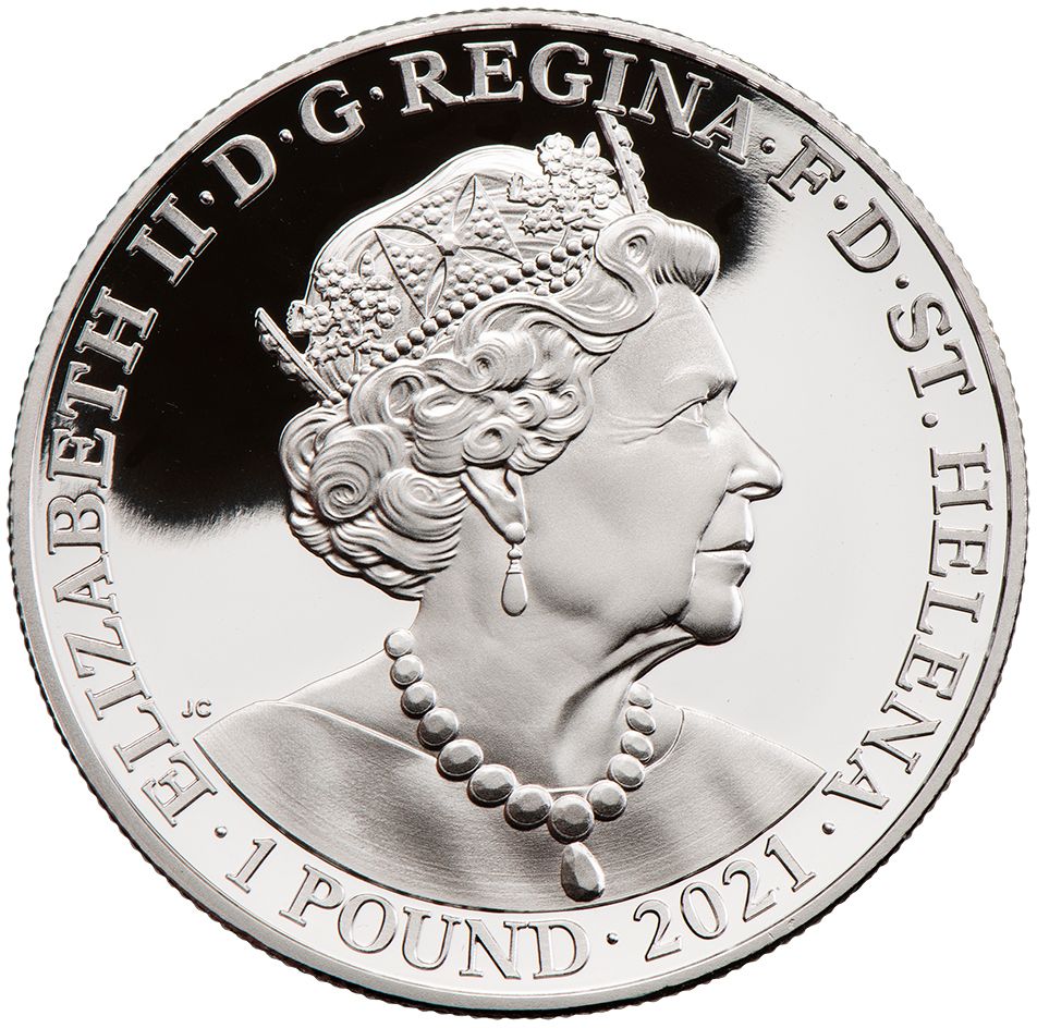 Saint Helena 1 Pound - Elizabeth II Napoleon Monogram obverse
