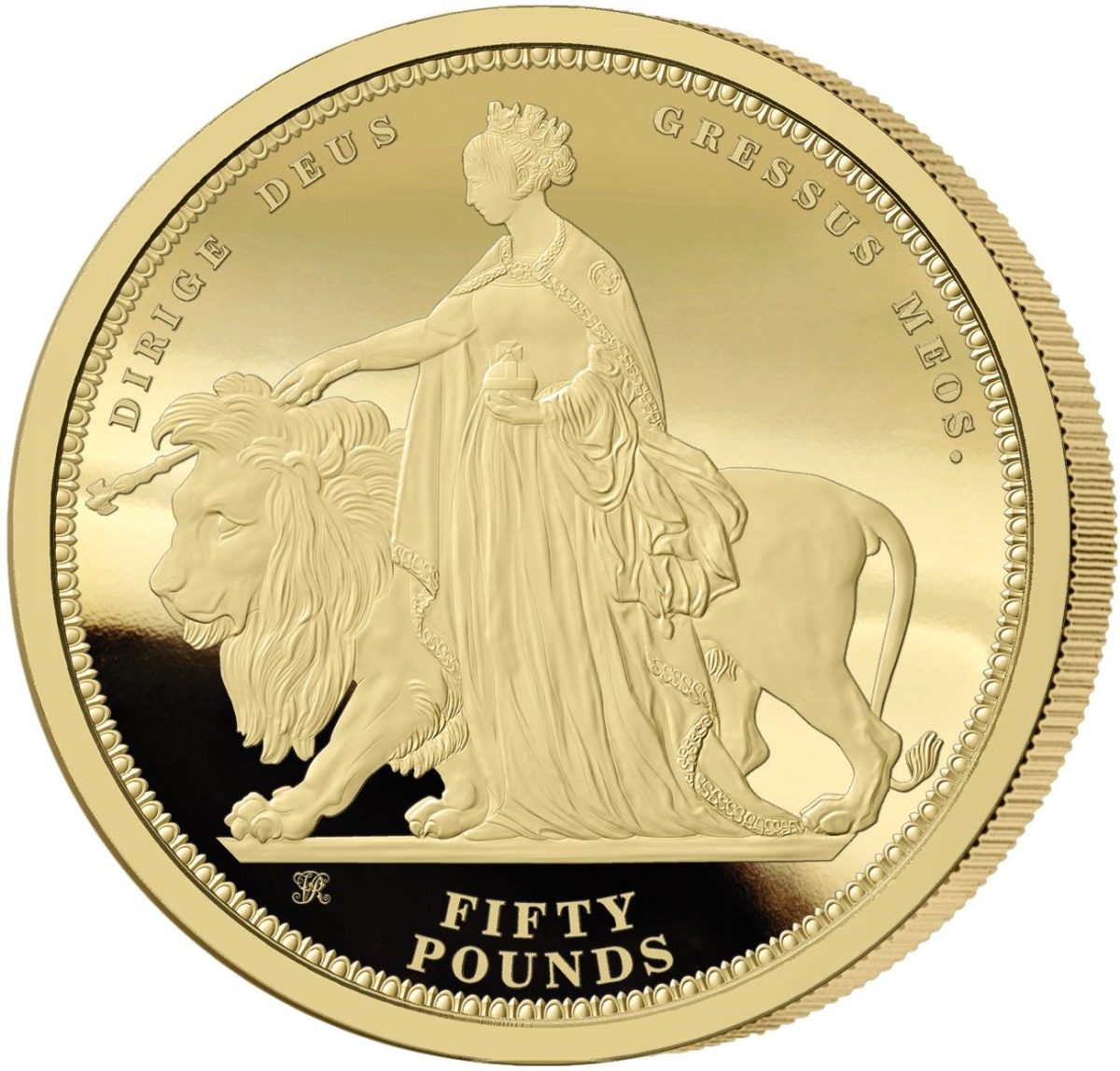 Alderney 50 Pounds - Elizabeth II Una and the Lion
