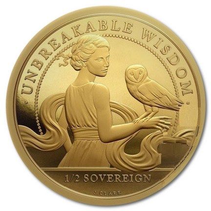Alderney ½ Sovereign - Elizabeth II Platinum Jubilee - Wisdom