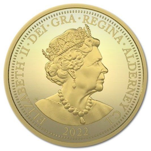 Alderney ¼ Sovereign - Elizabeth II Platinum Jubilee - Strength obverse
