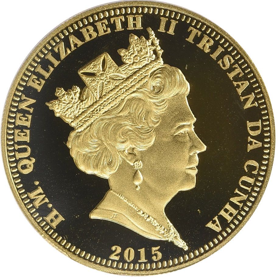 Tristan da Cunha 100 Pounds - Elizabeth II Five Portraits obverse