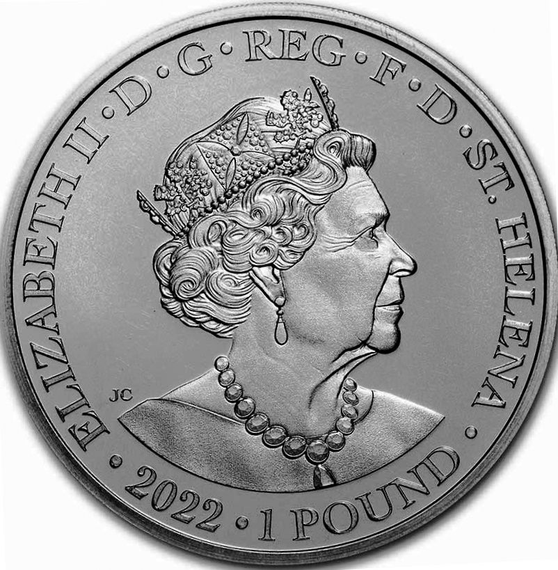 Saint Helena 1 Pound - Elizabeth II Hera and the Peacock obverse