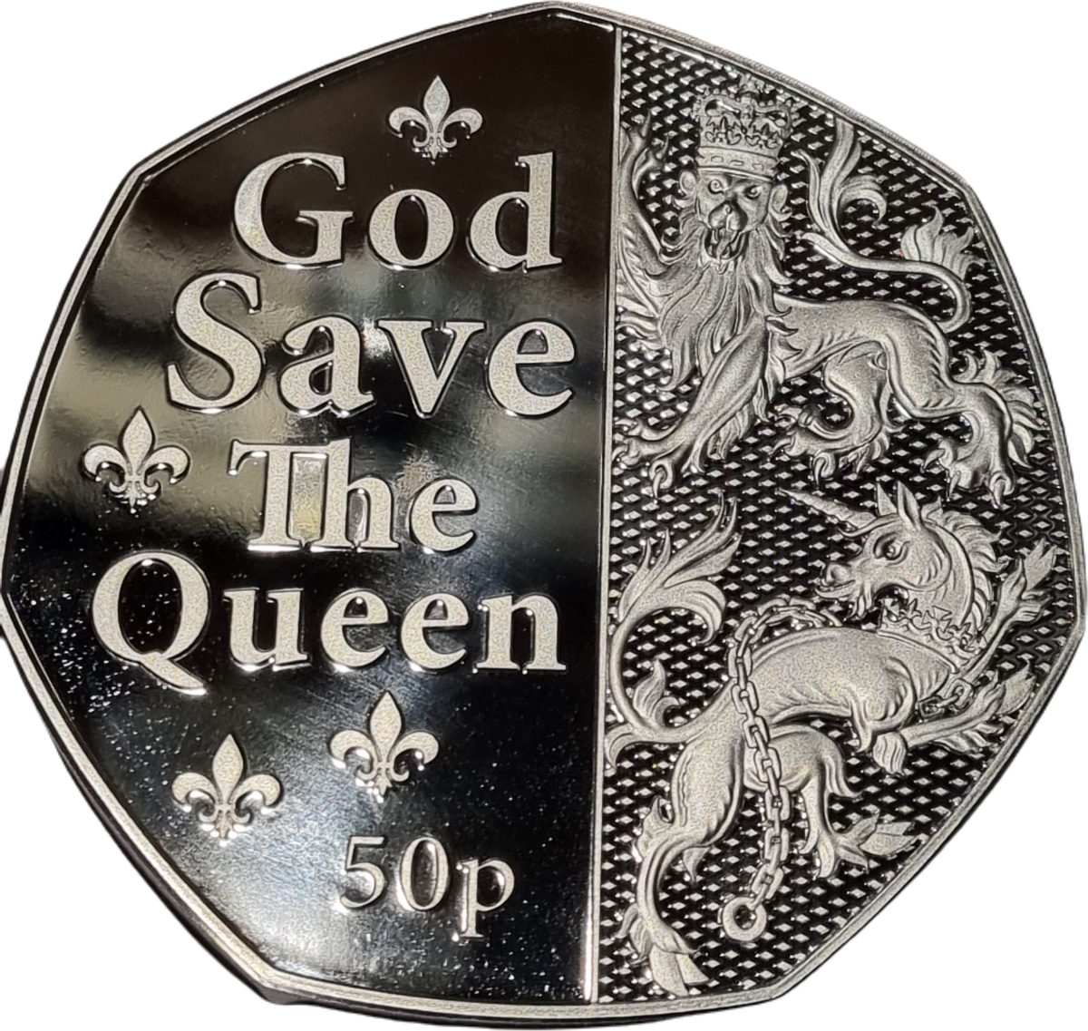 Isle of Man 50 pence - Elizabeth II Platinum Jubilee; Silver 5oz reverse