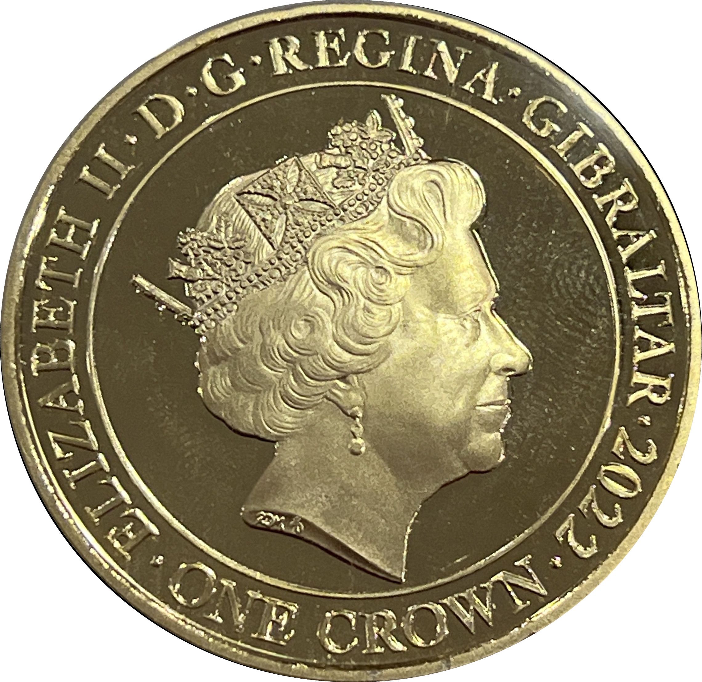 Gibraltar 1 crown - Elizabeth II Platinum Jubilee - A lifetime of Service obverse