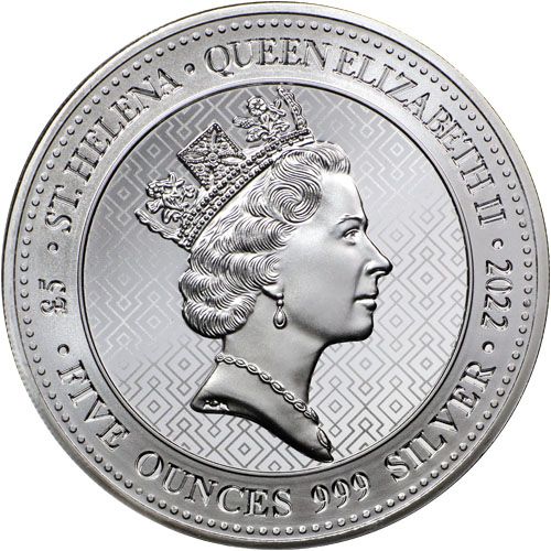 Saint Helena 5 Pounds - Elizabeth II Victory obverse