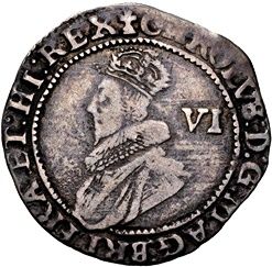 6 Pence - Charles I 2nd bust; group B