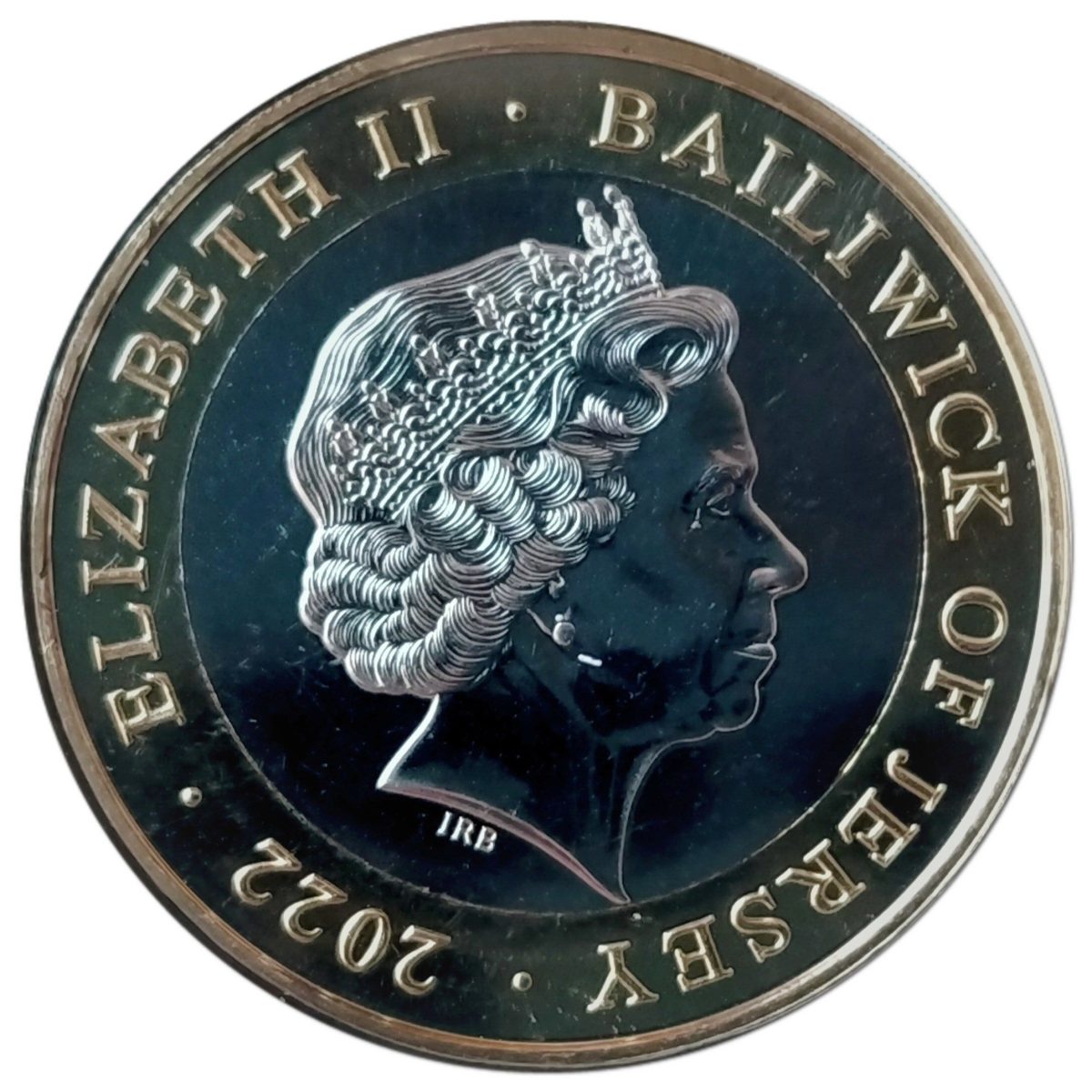 Jersey 2 Pounds - Elizabeth II Robert Stevenson - Trwyn Du obverse