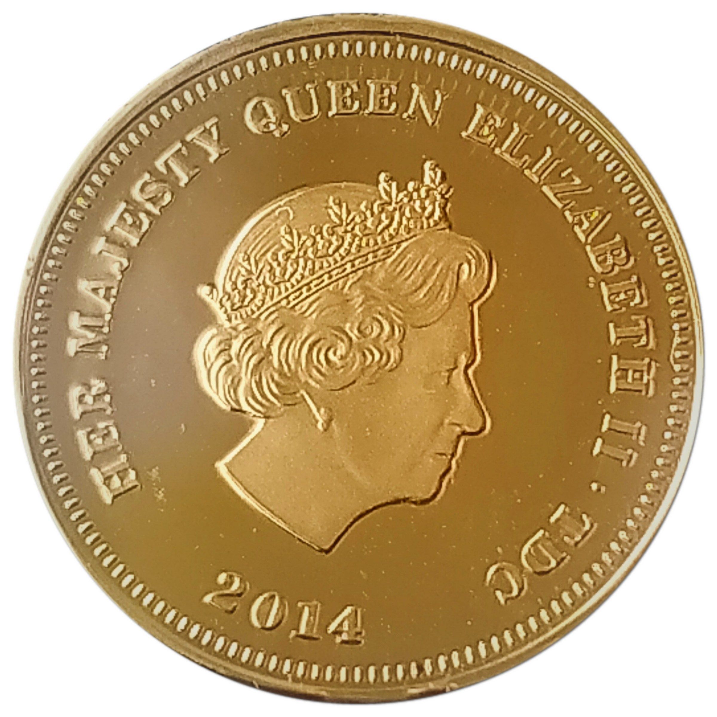 Tristan da Cunha 1 Crown - Elizabeth II D-Day Anniversary; Gold obverse