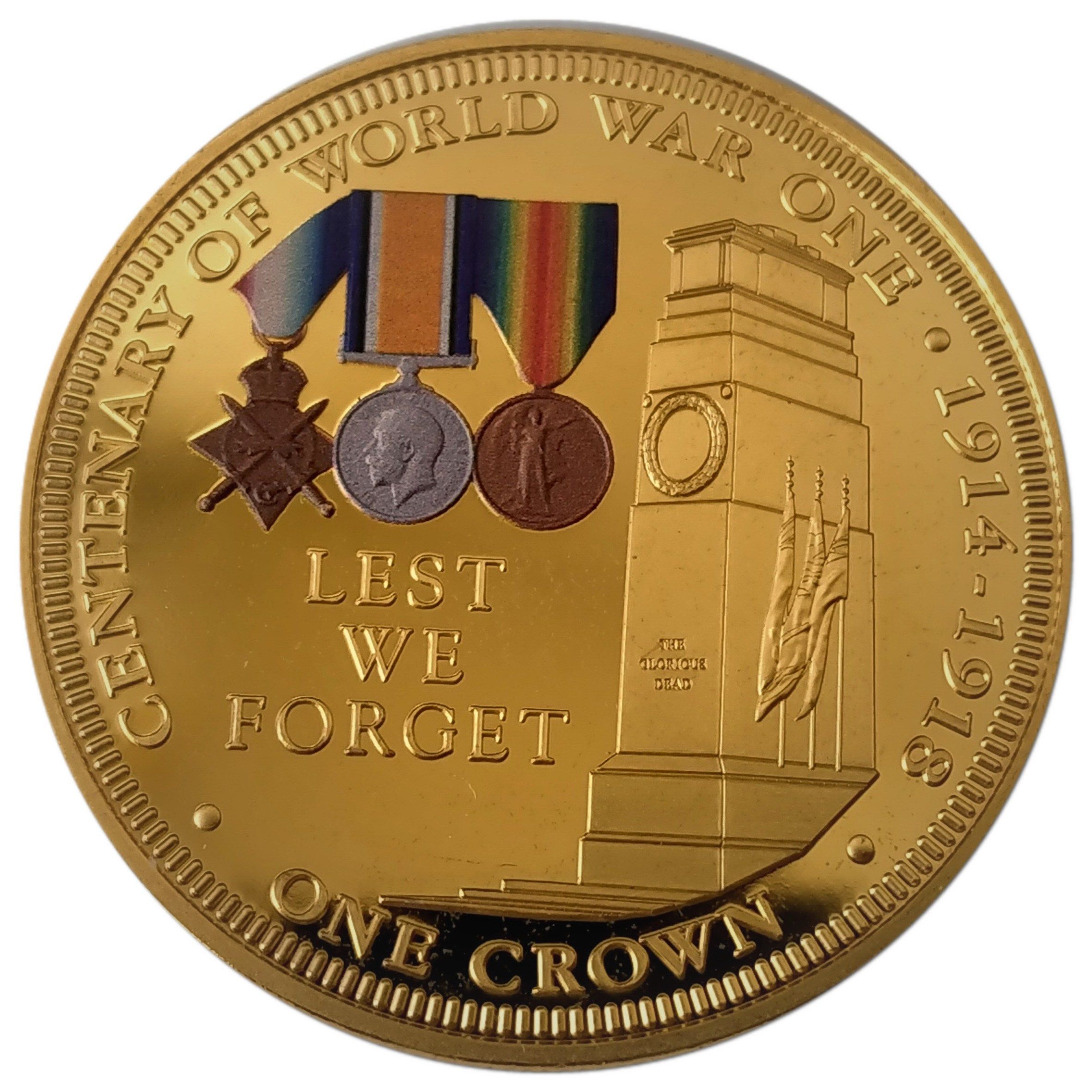 Tristan da Cunha 1 Crown - Elizabeth II Centenary of World War One reverse