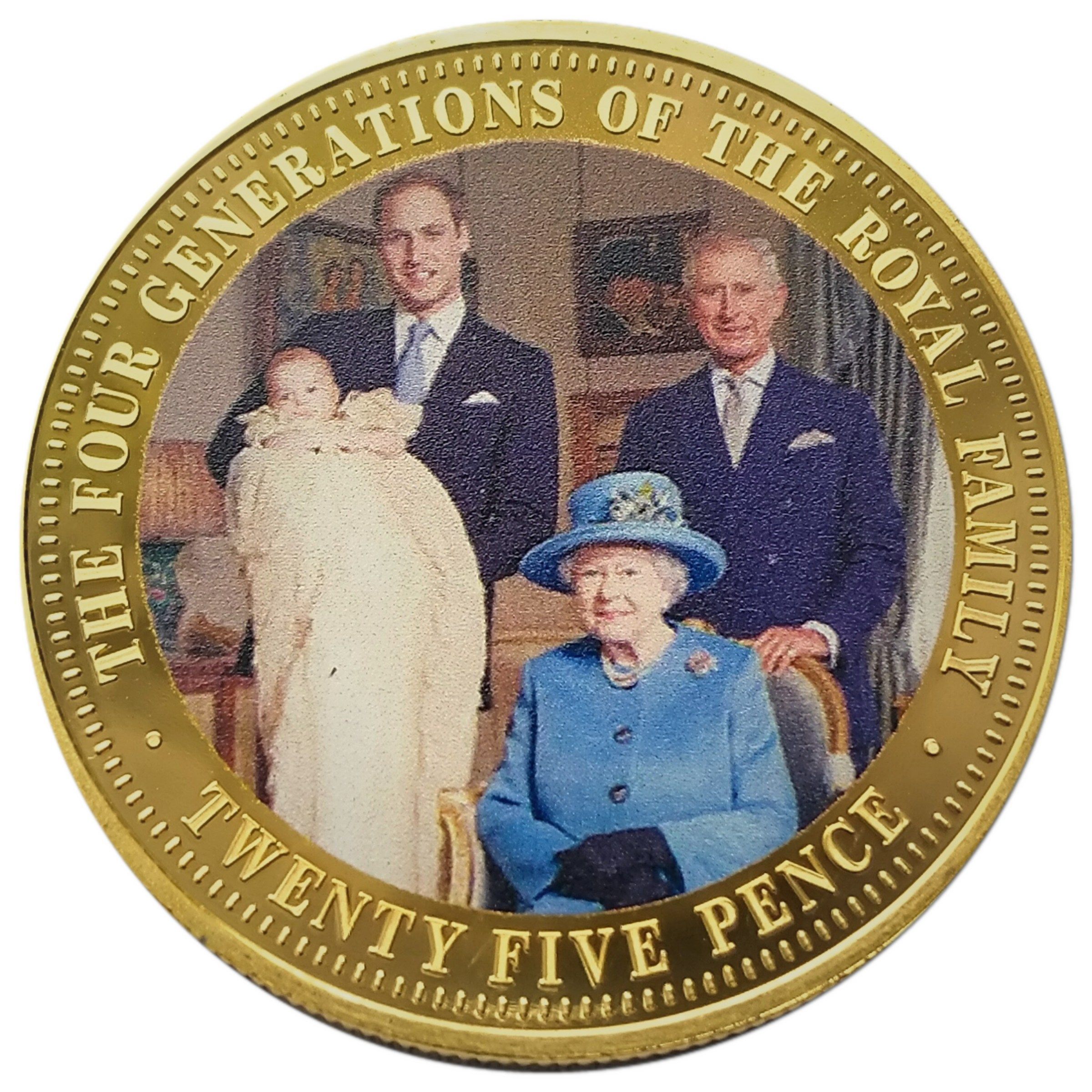 Saint Helena 25 Pence - Elizabeth II Four Generations Of The Royal Family