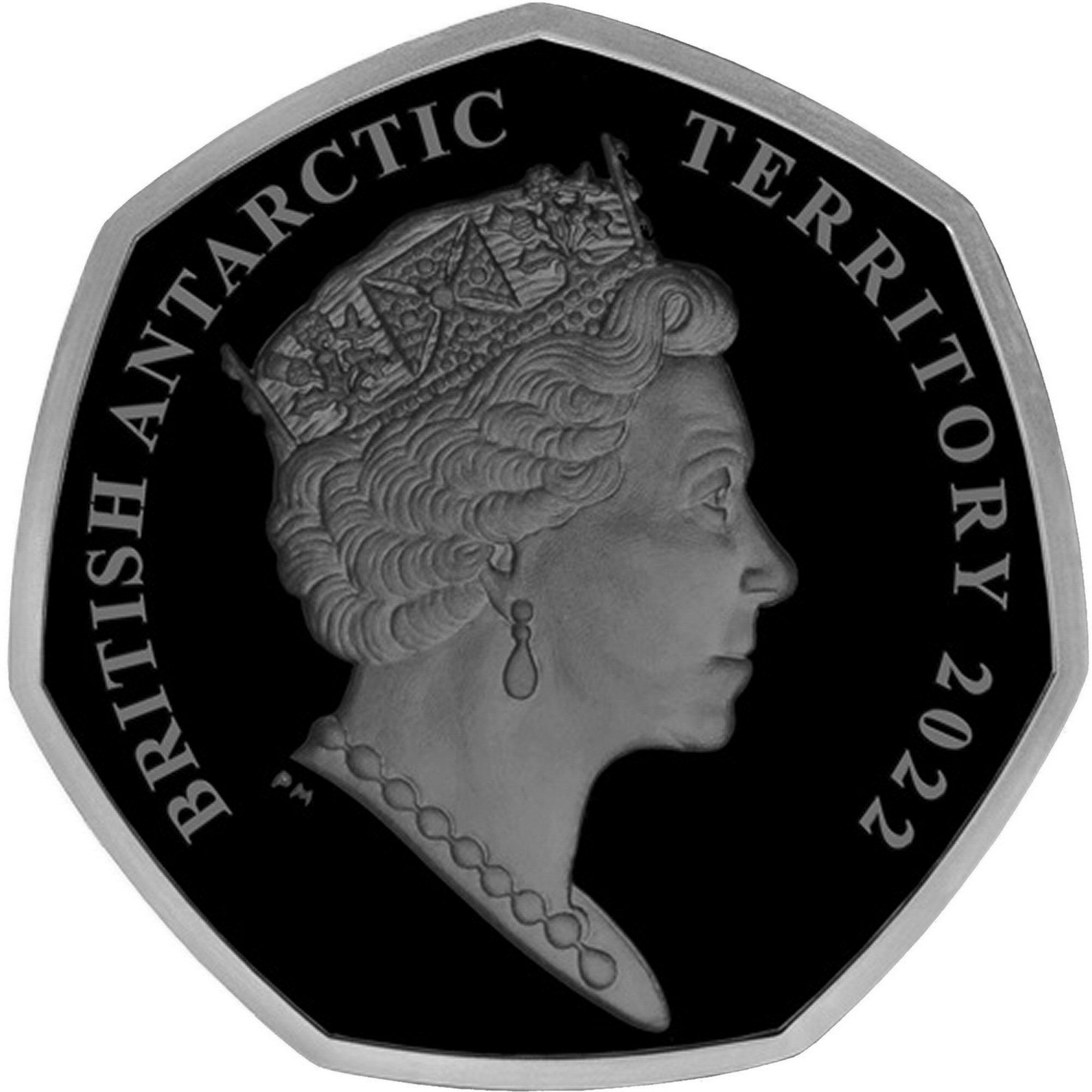 British Antarctic Territory 50 Pence - Elizabeth II Posthumous; Platinum Jubilee obverse