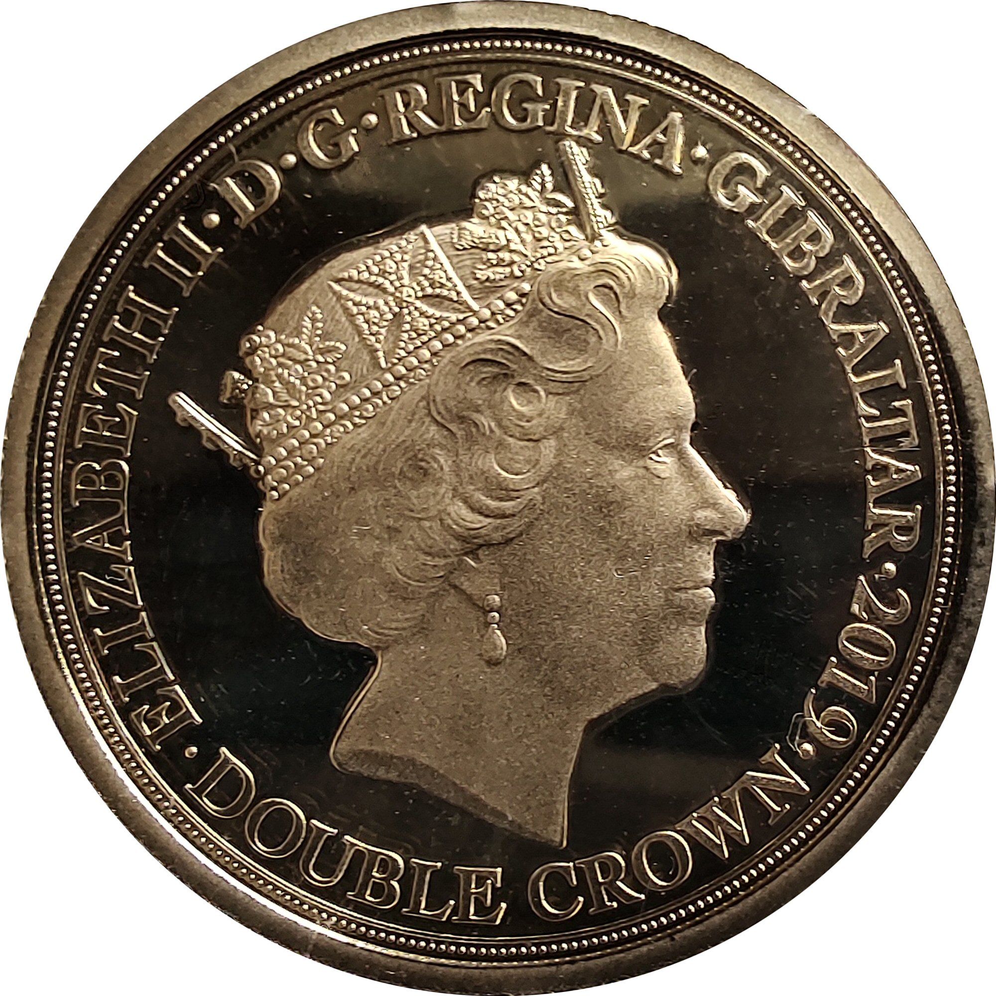 Gibraltar 2 Crowns - Elizabeth II Juno Beach obverse