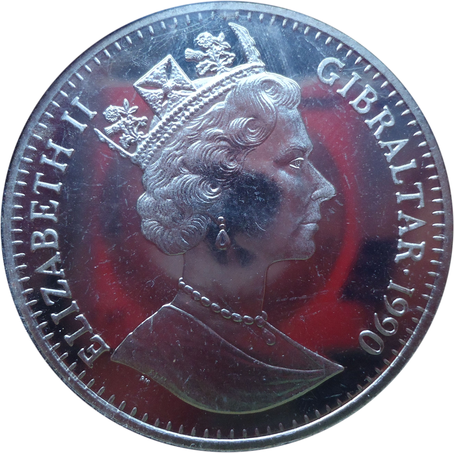 Gibraltar 1 Crown - Elizabeth II Constitution obverse