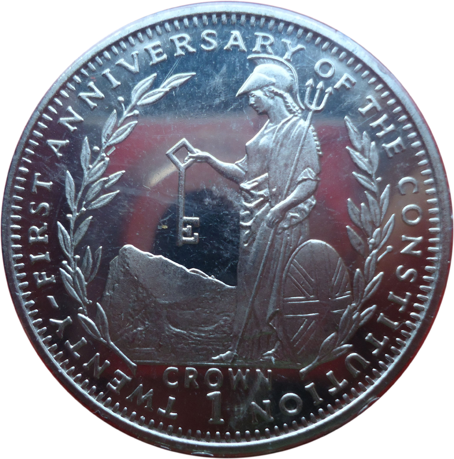 Gibraltar 1 Crown - Elizabeth II Constitution