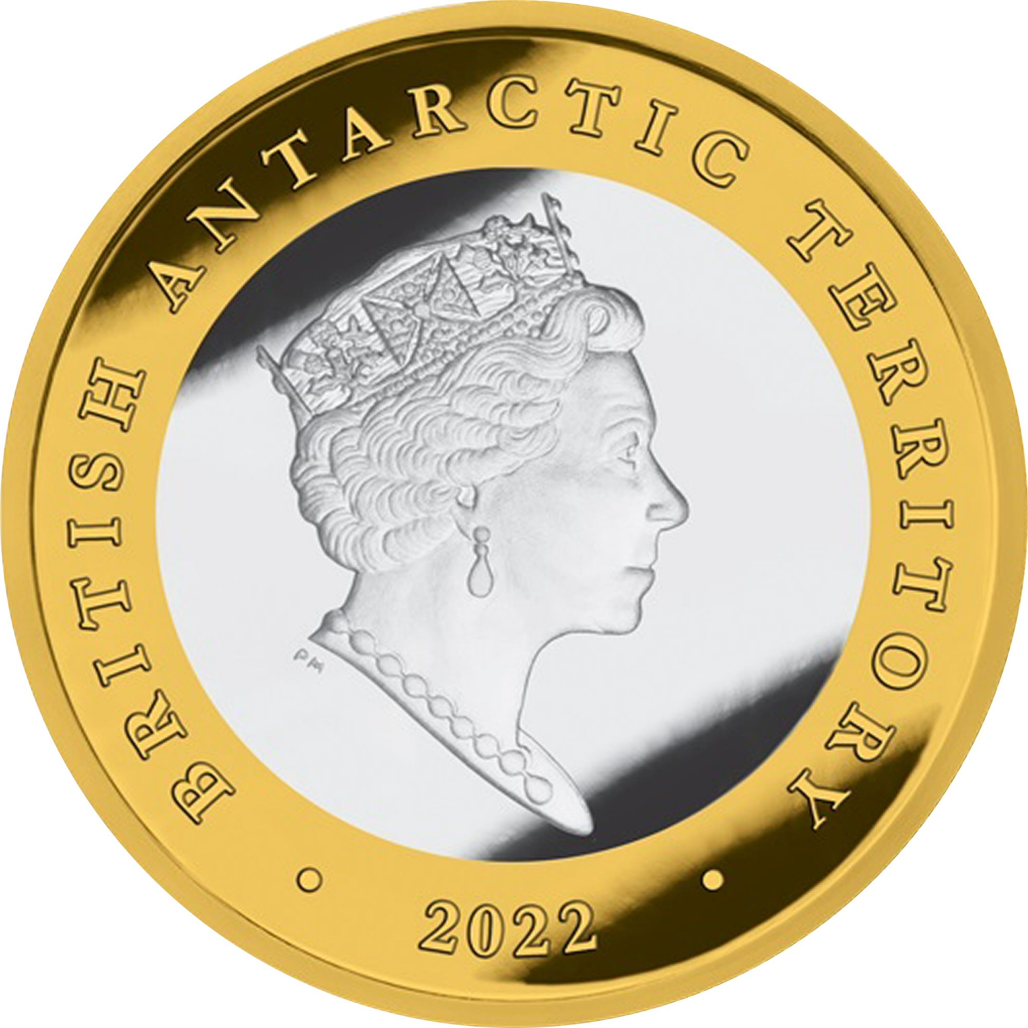 British Antarctic Territory 2 Pounds - Elizabeth II Tucana constellation, the Toucan obverse