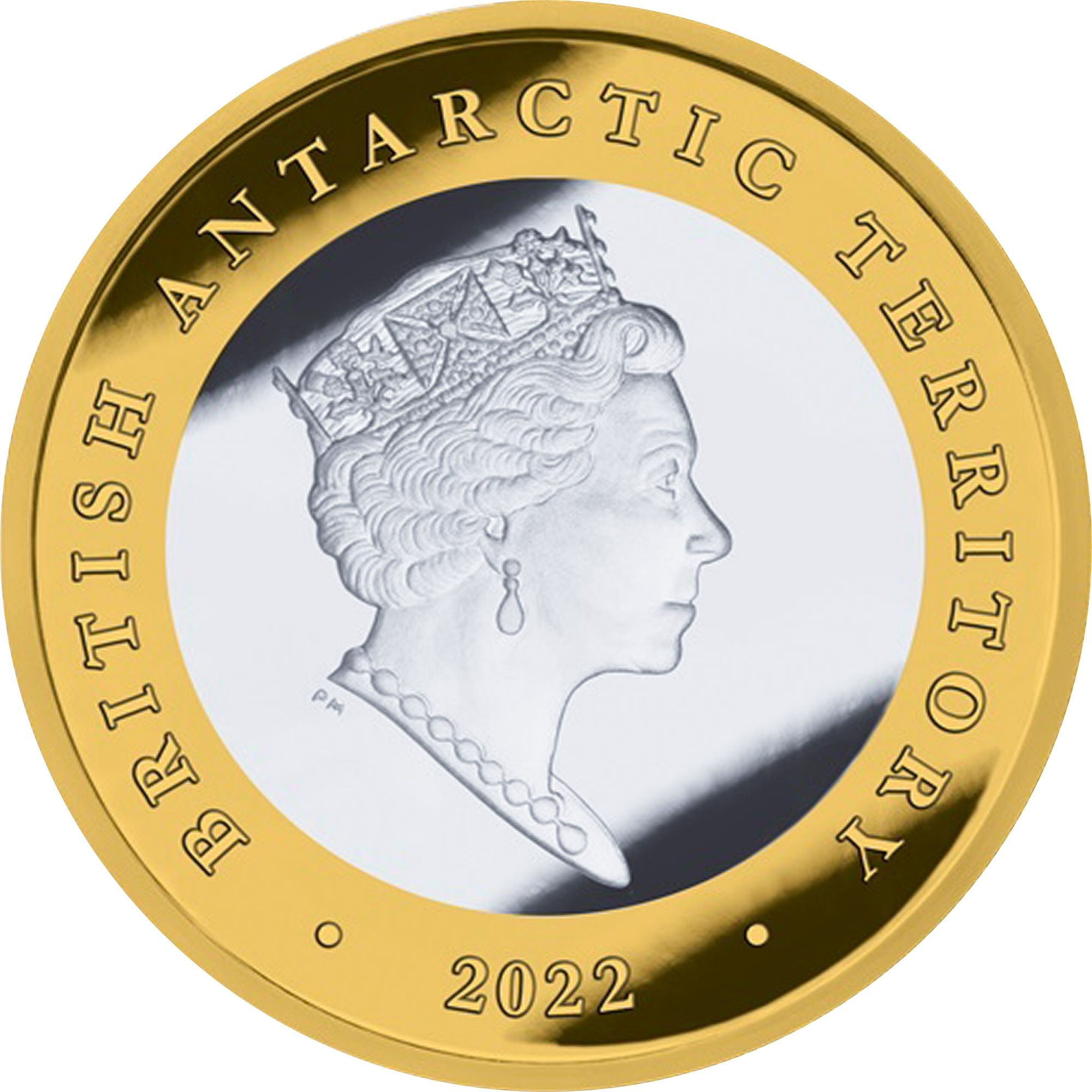 British Antarctic Territory 2 Pounds - Elizabeth II Tucana constellation, the Toucan; Silver obverse