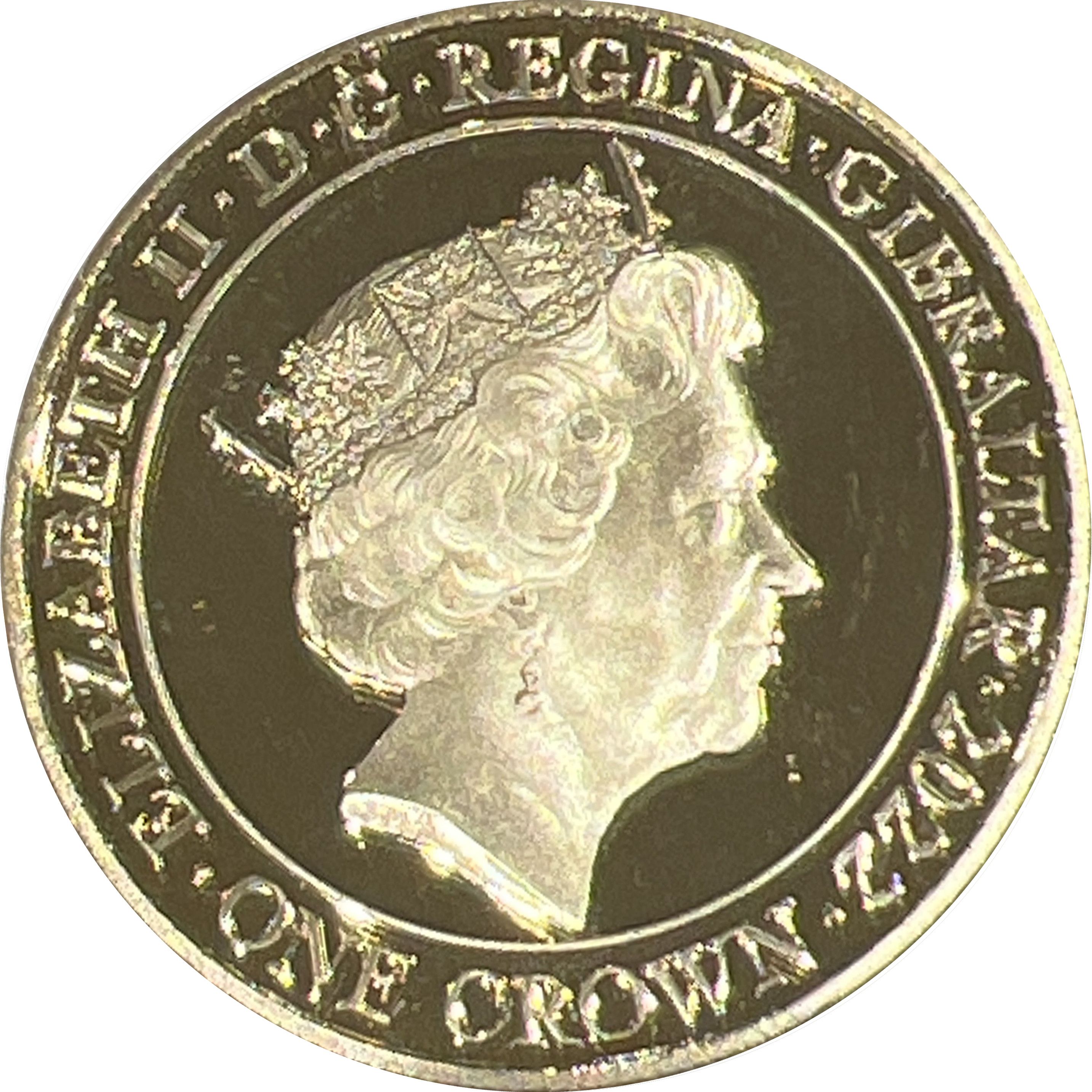 Gibraltar 1 crown - Elizabeth II Platinum Jubilee - A Consort obverse