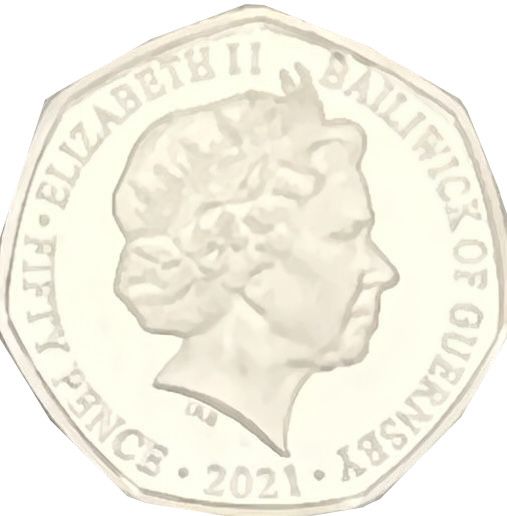 Guernsey 50 Pence - Elizabeth II The Clown obverse