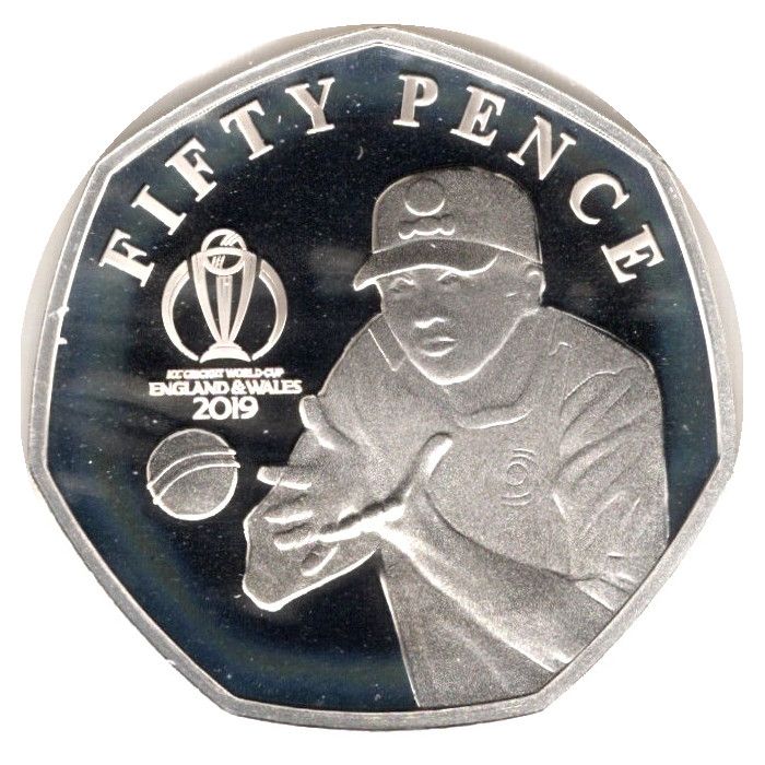 Isle of Man 50 Pence - Elizabeth II Slip Catch; Silver Proof reverse