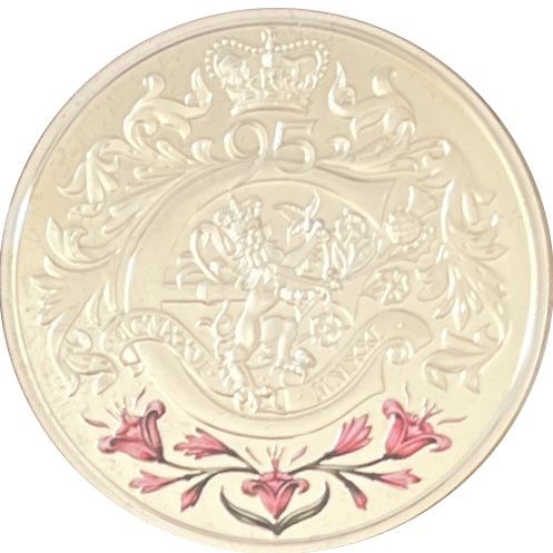 Guernsey 5 Pounds - Elizabeth II 95th Birthday; Silver proof