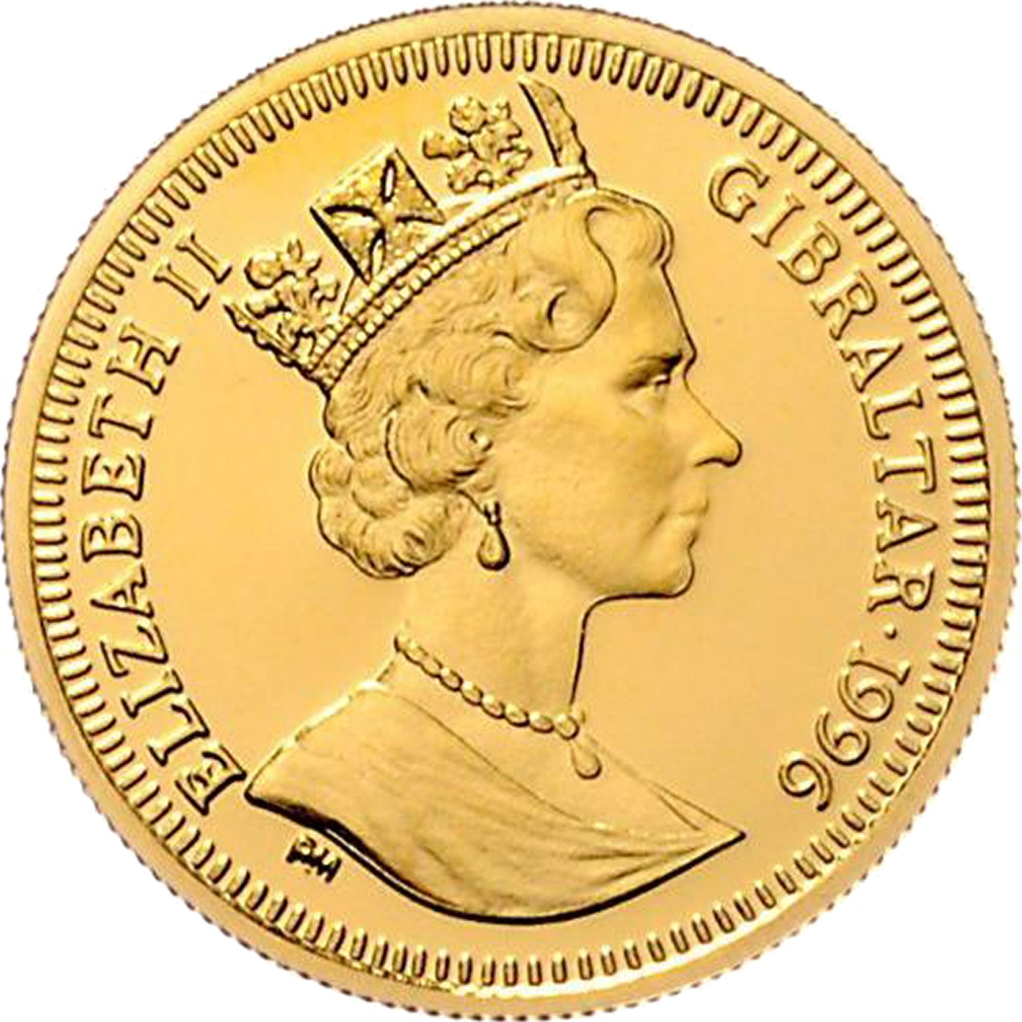 Gibraltar 35 ECUs - Elizabeth II Hanse Kogge obverse
