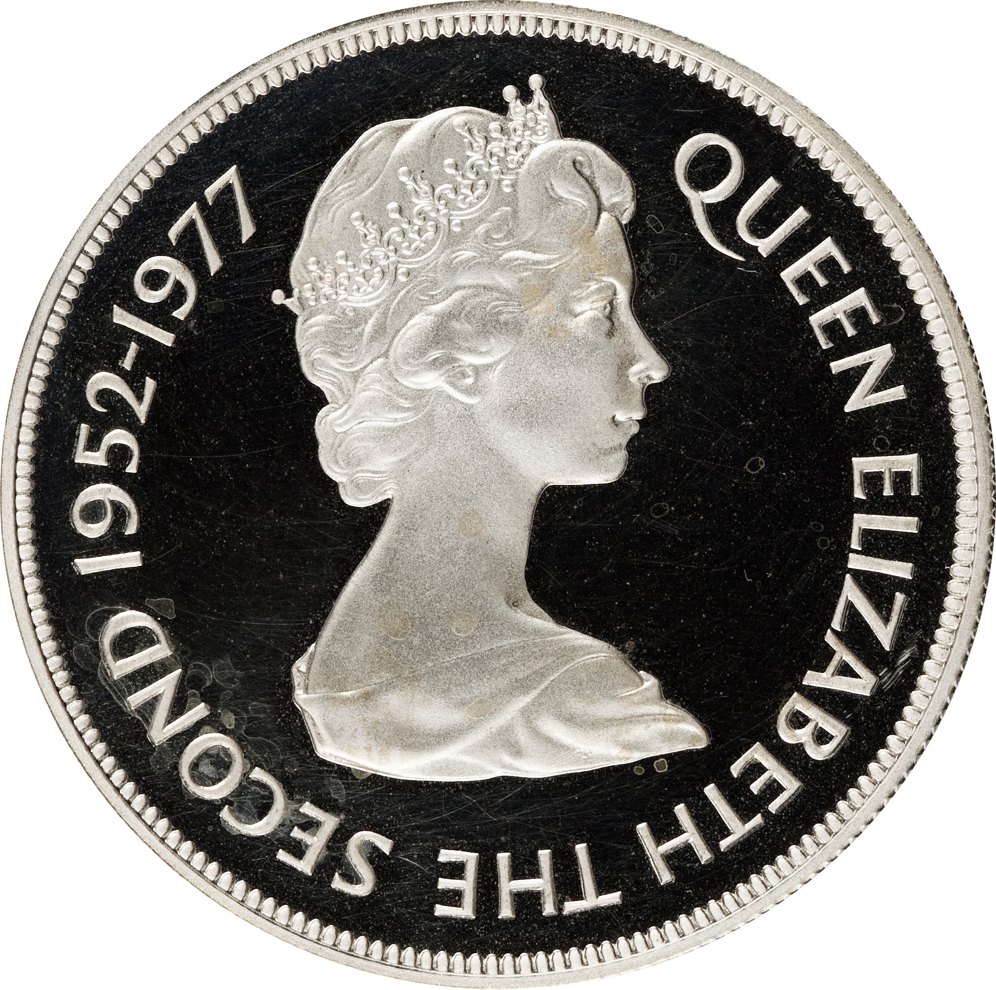 Falkland Islands 50 Pence - Elizabeth II Silver Jubilee; Silver Proof Issue obverse