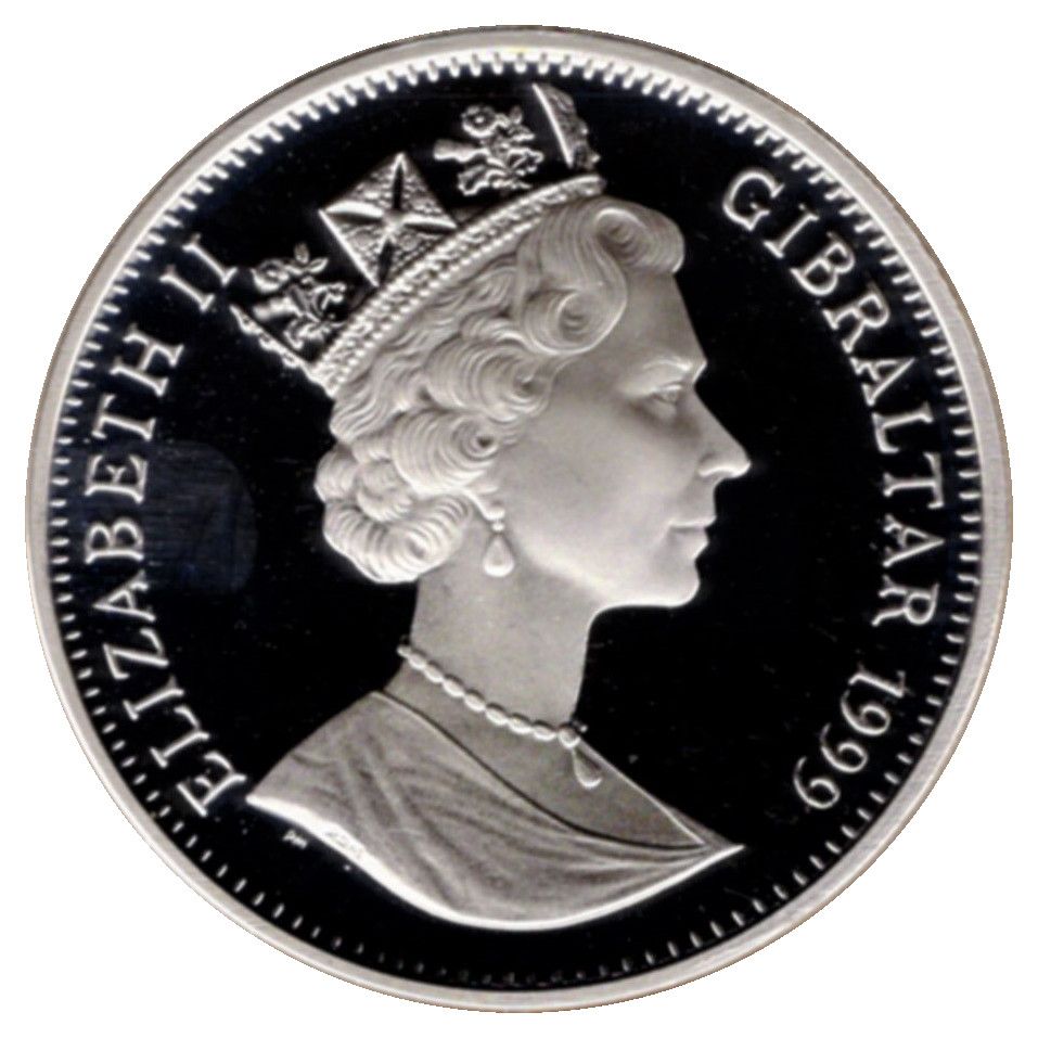 Gibraltar 1 Crown - Elizabeth II World War I - Glamis; Silver Proof obverse