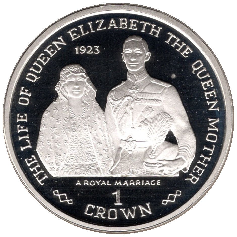 Gibraltar 1 Crown - Elizabeth II A Royal Marriage; Silver Proof
