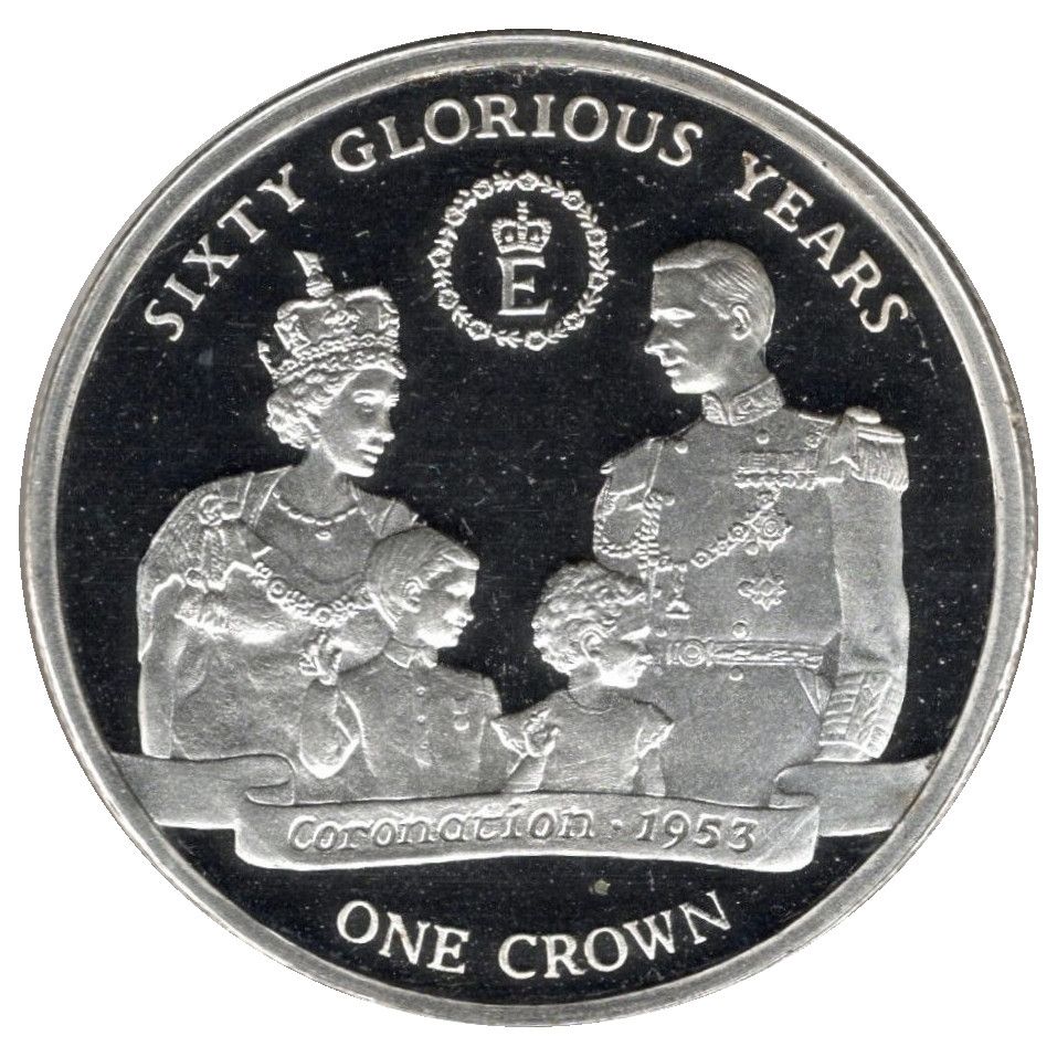 Gibraltar 1 Crown - Elizabeth II 60 Glorious Years - Coronation 1953