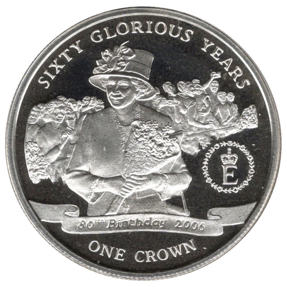 Gibraltar 1 Crown - Elizabeth II 60 Glorious Years - 80th Birthday 2006