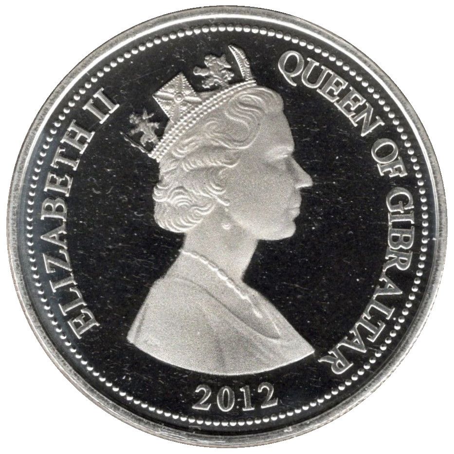 Gibraltar 1 Crown - Elizabeth II 60 Glorious Years - Falklands 1982 obverse