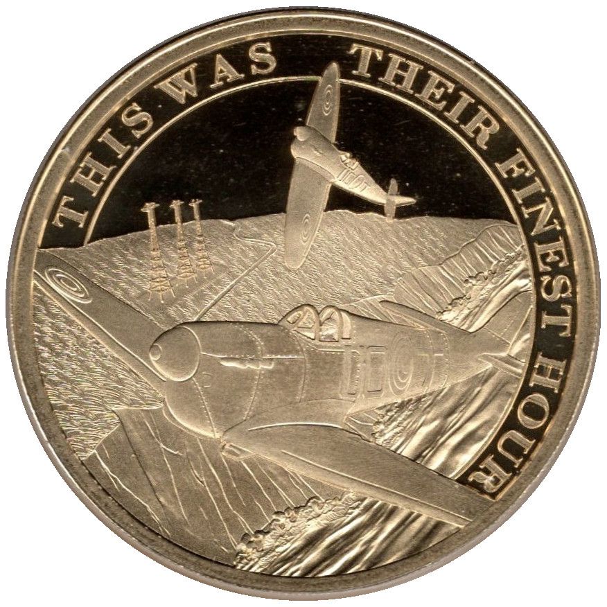 Gibraltar 1 Crown - Elizabeth II White Cliffs of Dover reverse