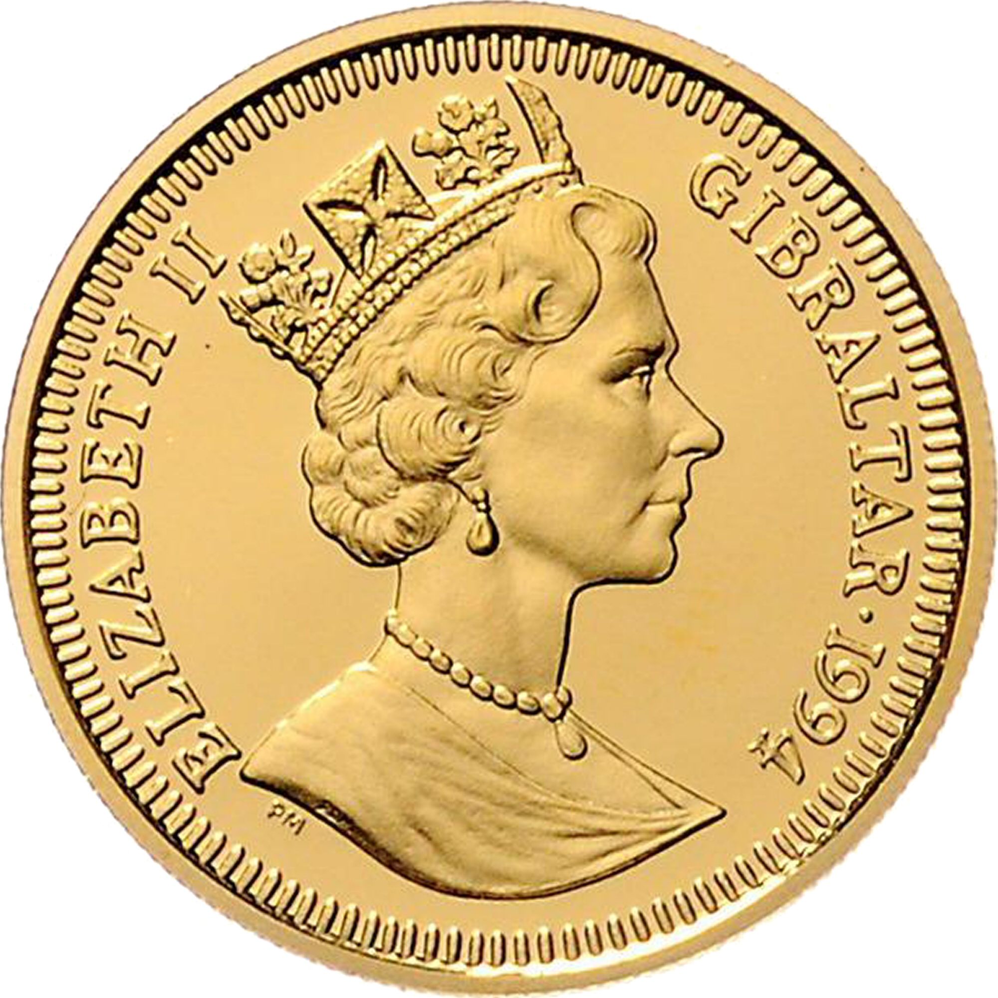 Gibraltar 70 ECUs - Elizabeth II Eurotunnel Opening obverse