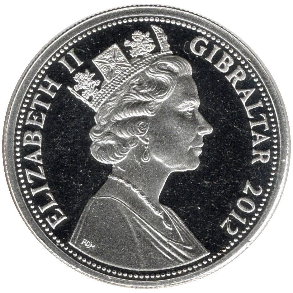 Gibraltar 1 Crown - Elizabeth II Diamond Jubilee obverse