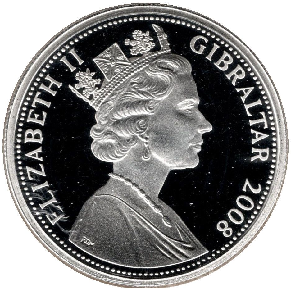 Gibraltar 5 Pounds - Elizabeth II Bristol Beaufighter obverse