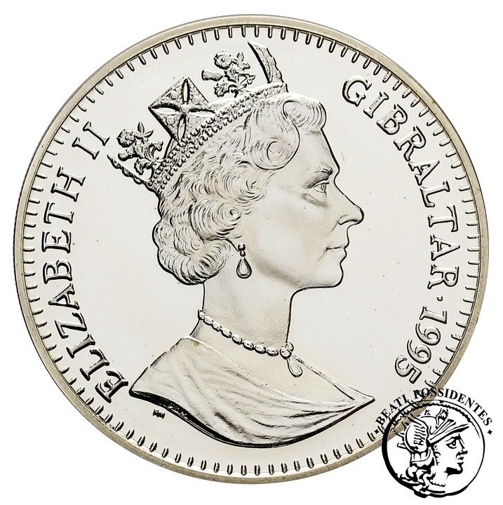 Gibraltar 1 Crown - Elizabeth II Discus Thrower obverse